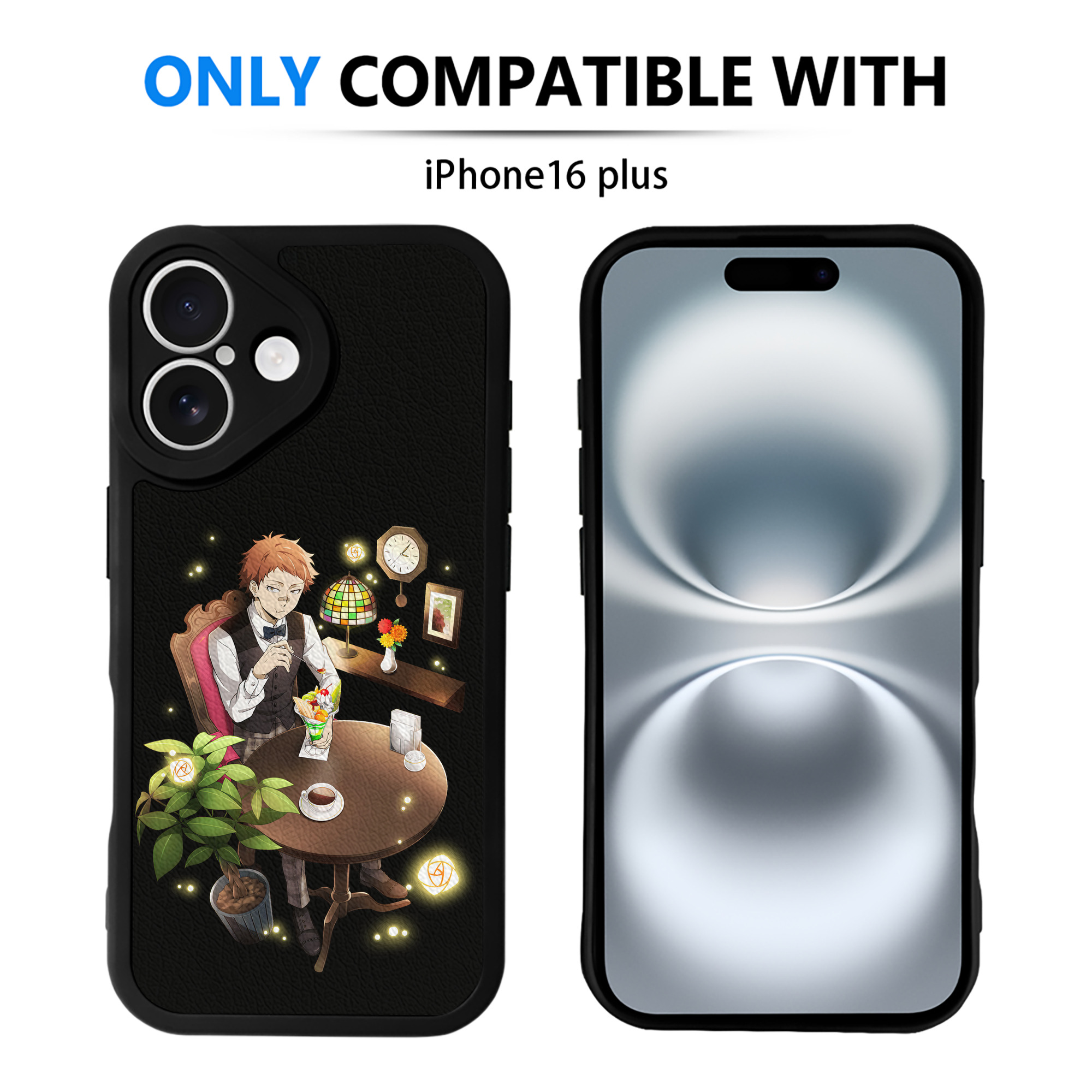 （画像用） 文豪ストレイドッグス Bungo Stray Dogs 【iPhone 16シリーズ対応】シリコンスマホケース（レザー調） 材質：シリコン